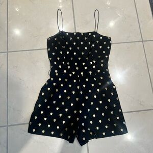 Kate MossTopshop Black & Gold Heart Romper